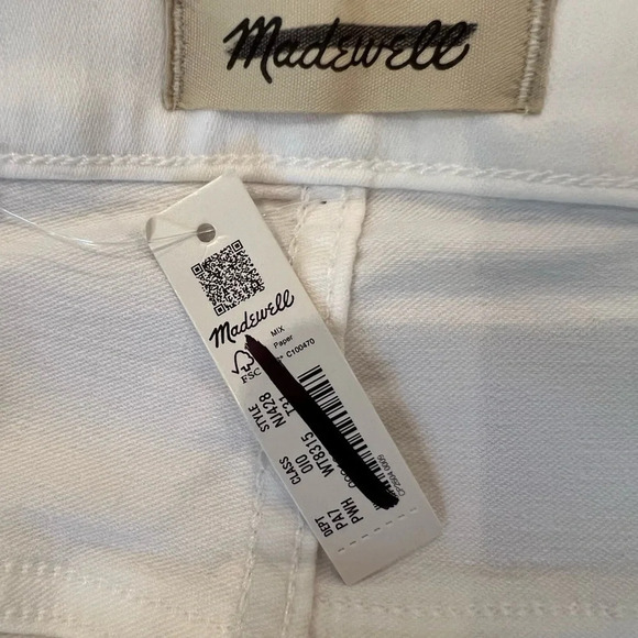 NWT Madewell kick out jeans in white size 31T, ankle length - Picture 7 of 8
